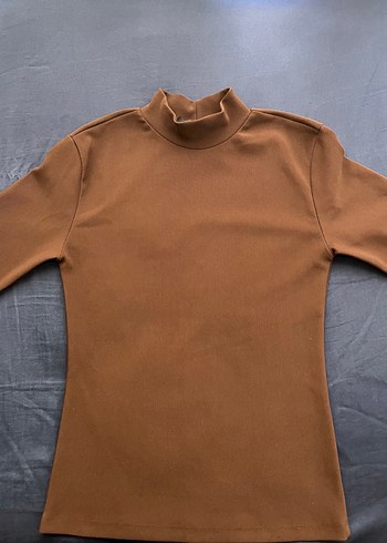 Kahverengi Yarım Balıkçı Yaka Kadın Kazak - Görsel 3