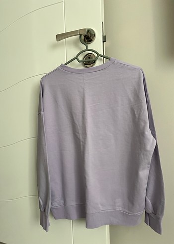 Lila Kadın Uzun Kollu Salaş Sweatshirt - Görsel 2