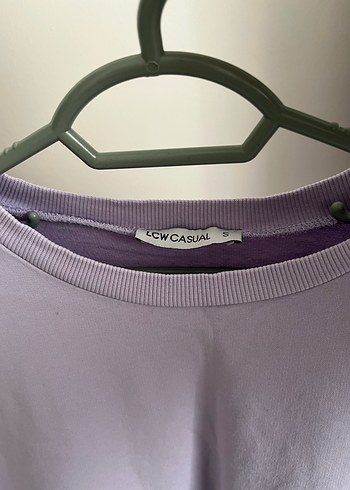 Lila Kadın Uzun Kollu Salaş Sweatshirt - Görsel 3