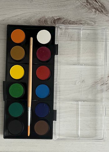Faber Castell Çok Renkli Sulu Boya Seti ve Fırça - Görsel 2
