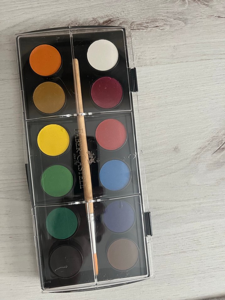 Faber Castell Çok Renkli Sulu Boya Seti ve Fırça - Görsel 4