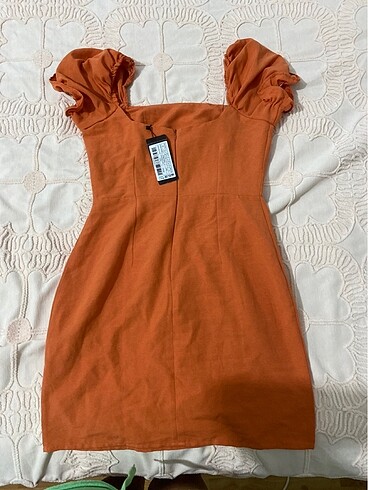 36 Beden turuncu Renk Milli elbise