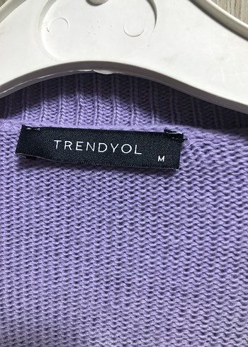 Mor Nakışlı Triko Kadın Hırka - Görsel 2