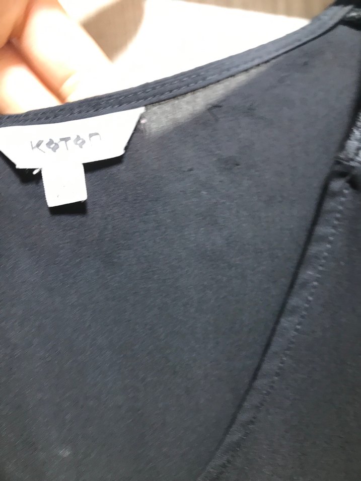 Siyah V Yaka Uzun Kollu Kadın Bluz - Görsel 2