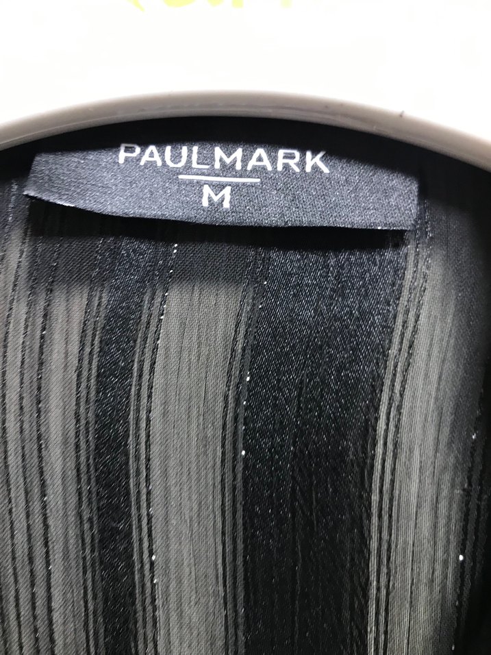 Siyah Parlak Uzun Kollu Düğmeli Tunik - Görsel 3