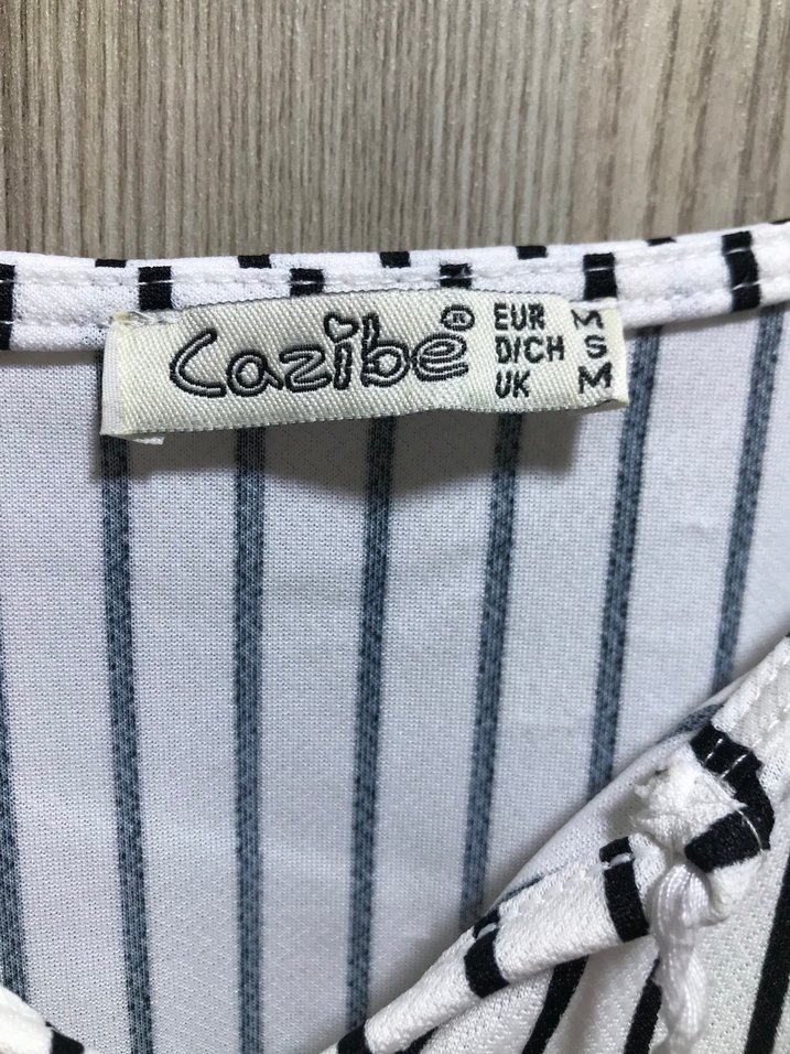 Bohem Çizgili V Yaka Uzun Elbise - Görsel 3