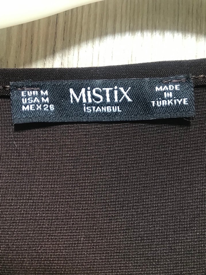 Kahverengi Uzun Kollu Drapeli Kadın Elbise - Görsel 3