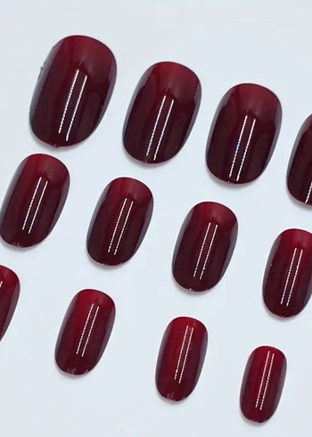 Parlak Bordo Tırnak Süslemeleri - Görsel 3