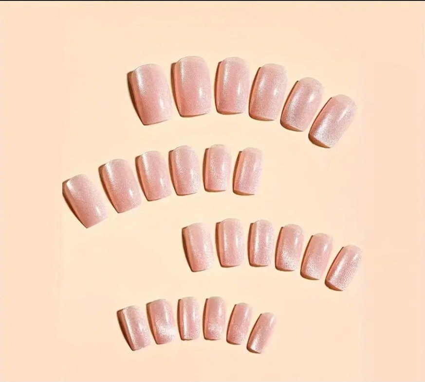 Parlak Pembe takma tırnak - Görsel 2