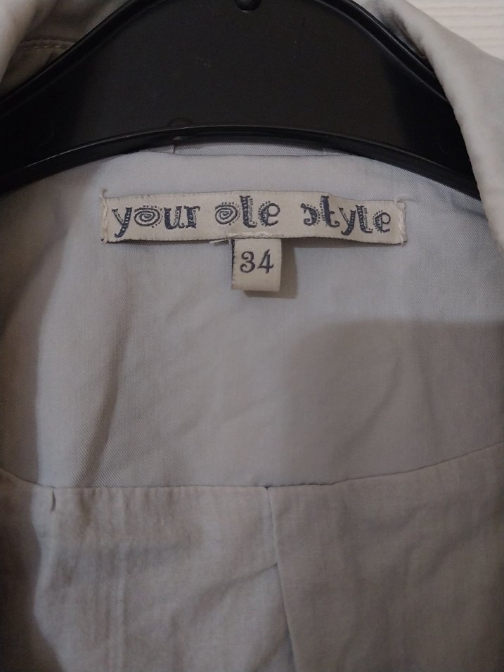 Ole koton Düğmeli Gri Midi Trençkot - Görsel 4