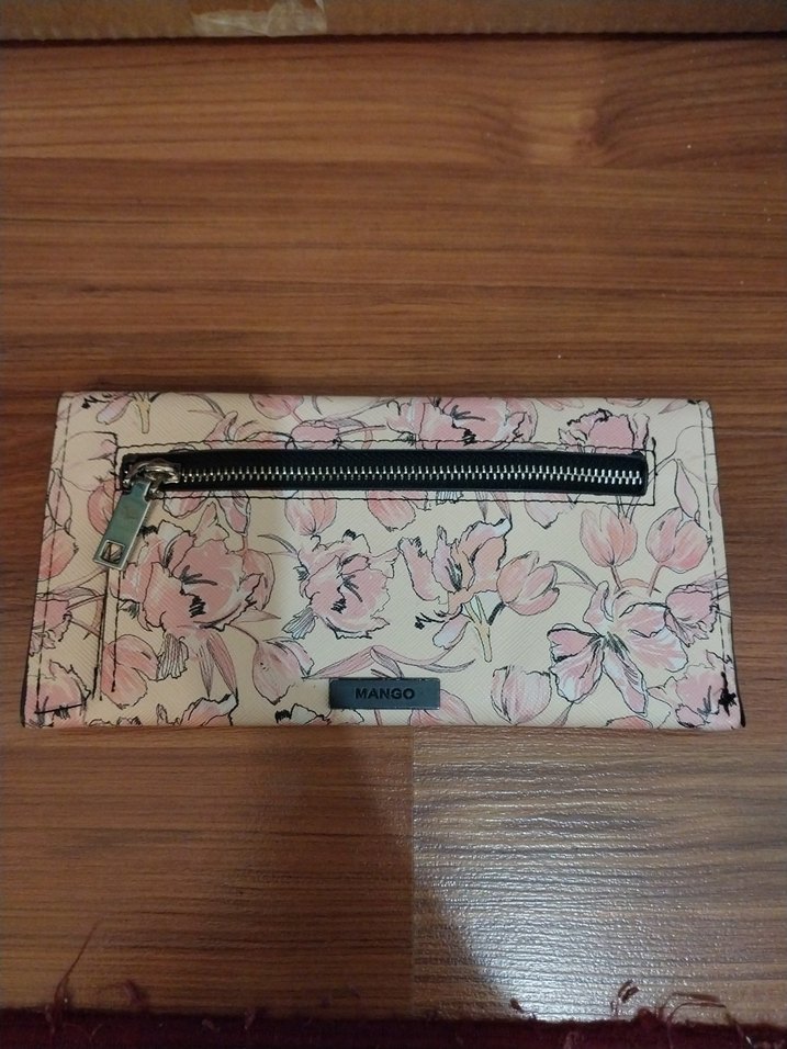 Mango Bej Pastel Desenli Dantel Detaylı Kadın Portföy Cüzdan - Görsel 2