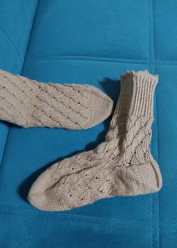 Bej boğazlı kadın patik çorap - Görsel 3