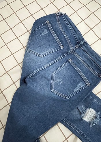 Kadın Mavi Denim Normal Boy Kot Pantolon - Görsel 2
