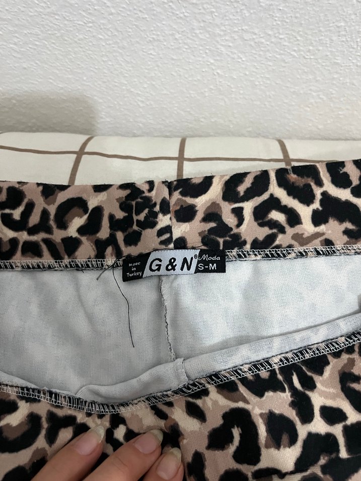 Kahverengi Zebra Desenli Kadın tayt - Görsel 3