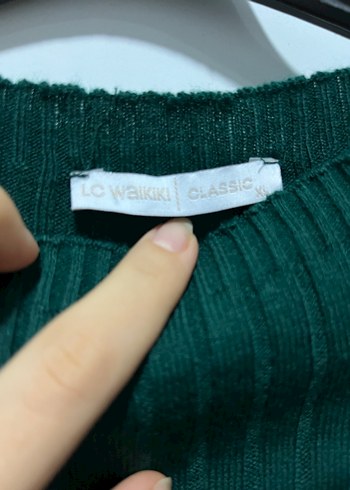 Yeşil Örgü Yarım Kollu Uzun Elbise - Görsel 2