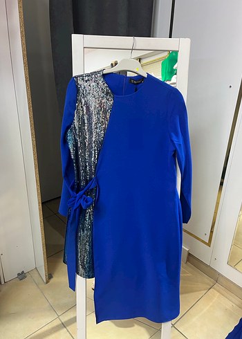 Uzun Kollu Mavi Kadın Takım Elbise - Görsel 2