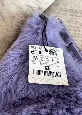 Mor Tüylü Kadın Omuz Çantası - Görsel 3