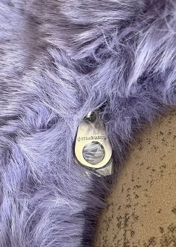 Mor Tüylü Kadın Omuz Çantası - Görsel 4