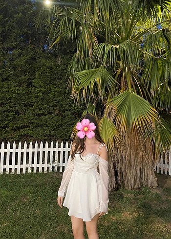 Mini Beyaz Elbise - Görsel 2