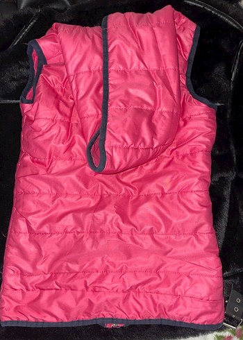 Pembe Kapüşonlu çocuk Spor Yelek - Görsel 2