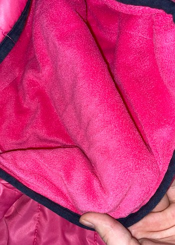 Pembe Kapüşonlu çocuk Spor Yelek - Görsel 3