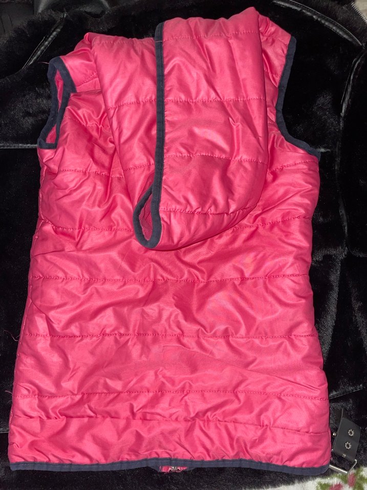 Pembe Kapüşonlu çocuk Spor Yelek - Görsel 2