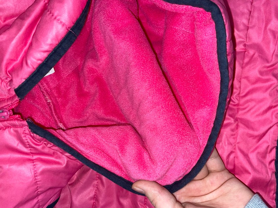 Pembe Kapüşonlu çocuk Spor Yelek - Görsel 3