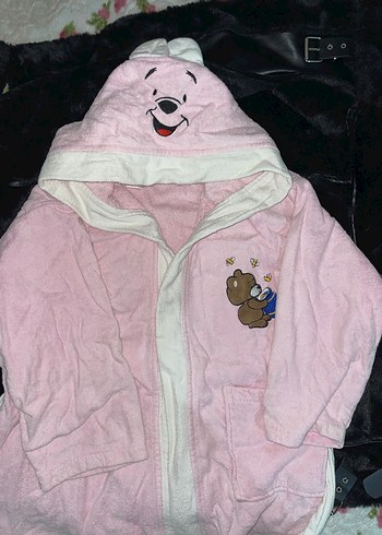 Kız Çocuk Pembe Nakışlı Bornoz 11 yaş - Görsel 2