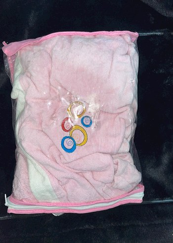 Nakışlı Pembe Kız Çocuk Bornozu 12 yaş - Görsel 4