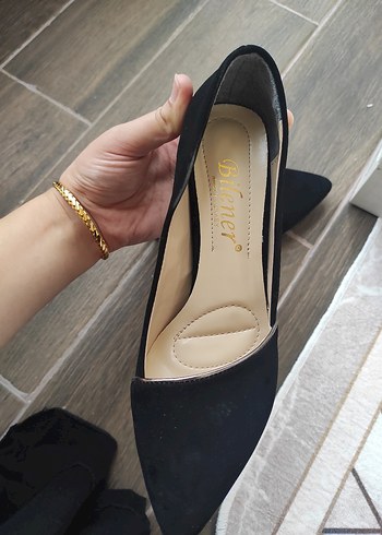 Siyah Modern Klasik Stiletto Kadın Ayakkabı - Görsel 3