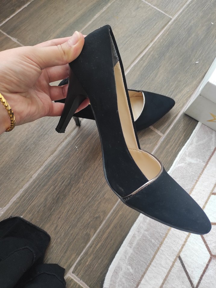 Siyah Modern Klasik Stiletto Kadın Ayakkabı - Görsel 4