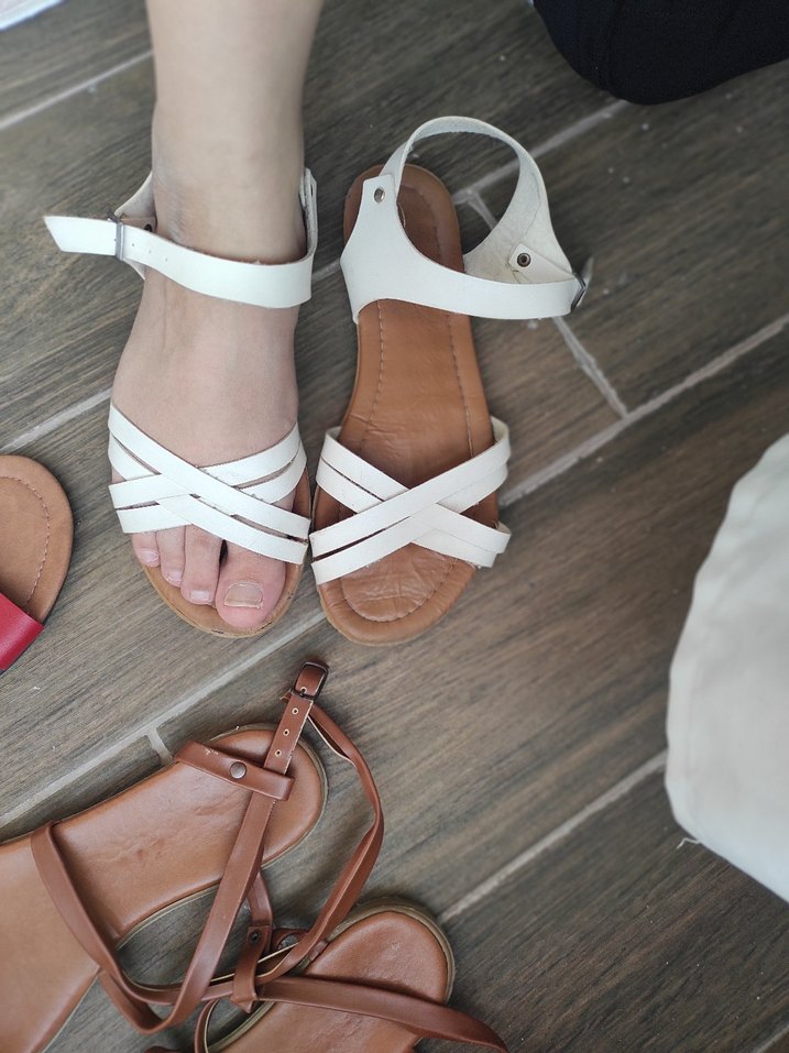 beyaz sandalet - Görsel 2
