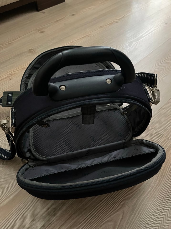 Seyahat boy lacivert Fermuarlı Kadın Makyaj Çantası - Görsel 3