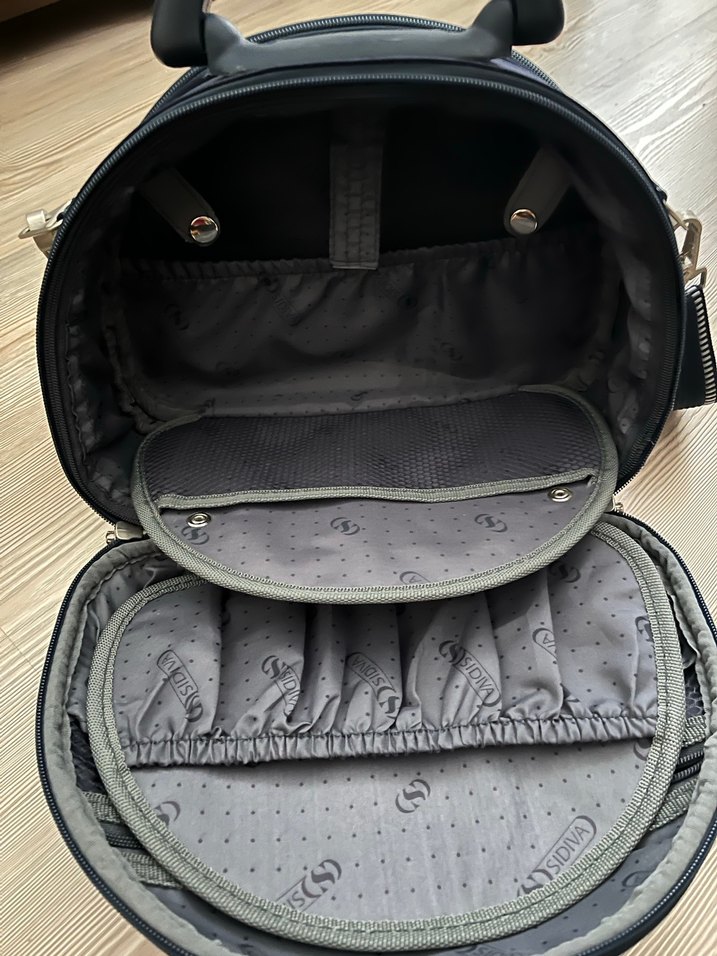 Seyahat boy lacivert Fermuarlı Kadın Makyaj Çantası - Görsel 5