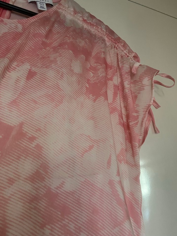 Topshop Pembe Drape Detaylı Bluz - Görsel 4