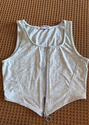 2 ADET M beden Gri Kadın Atlet - Görsel 4