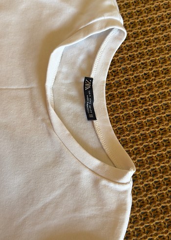 Kadın Beyaz Kısa Kollu Basic Tişört - Görsel 4