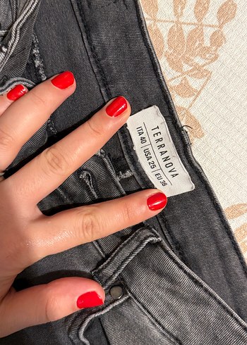 Gri Bağcıklı Kadın Skinny Jean - Görsel 4