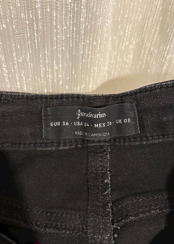 Siyah Kadın Denim Midi Boy Bol Paça Jean - Görsel 3