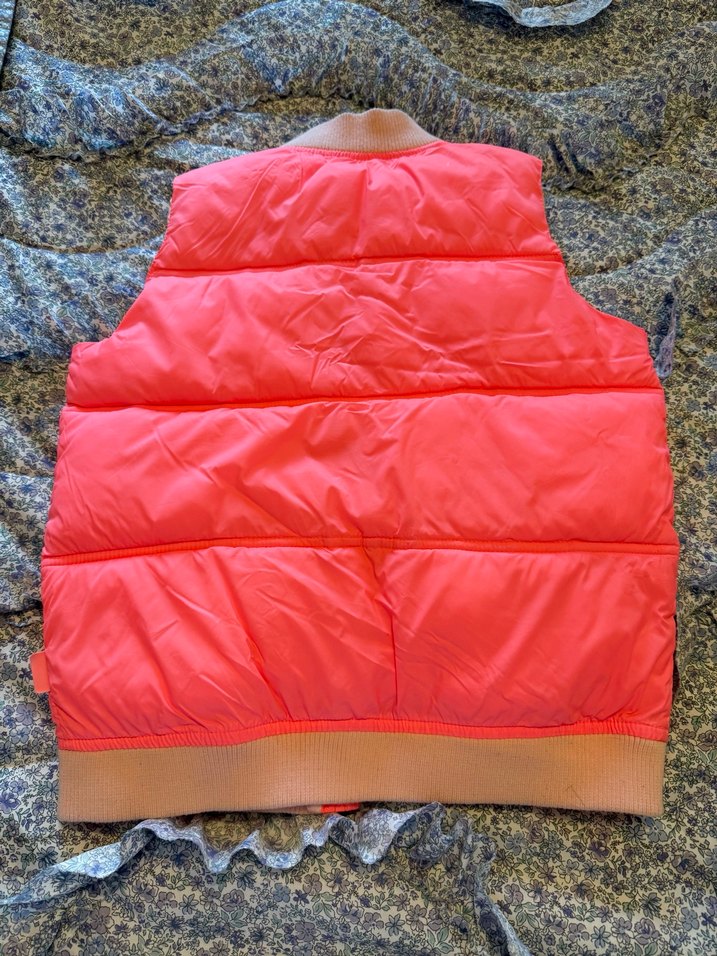 Kadın Kırmızı Kürklü Kolsuz Yelek - Görsel 4