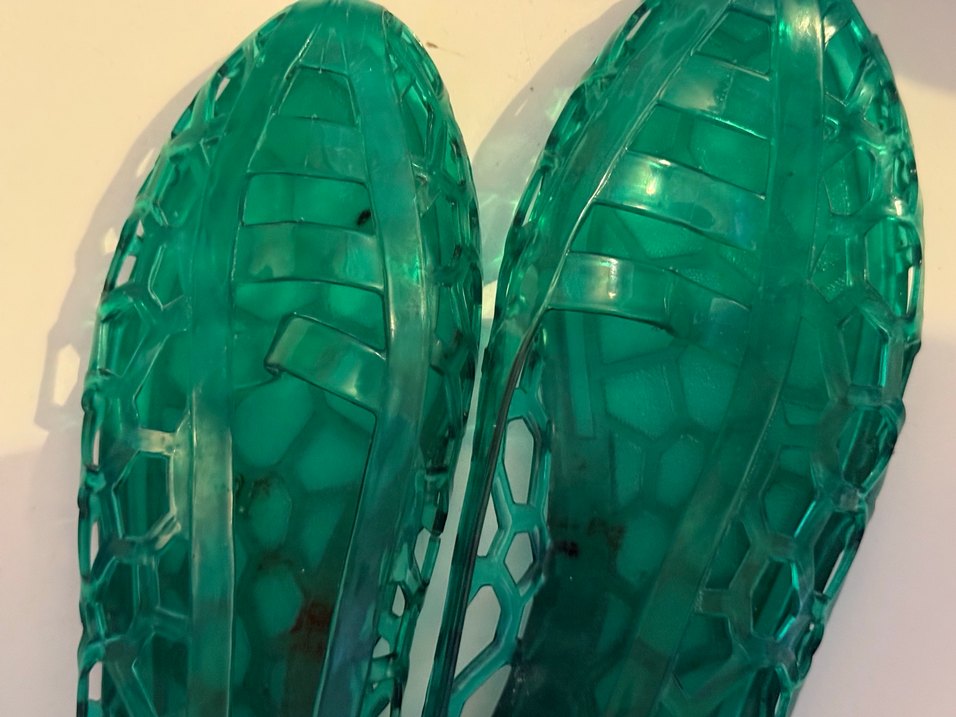 Erkek Transparan Yeşil Yılan Desenli Su Ayakkabısı - Görsel 4