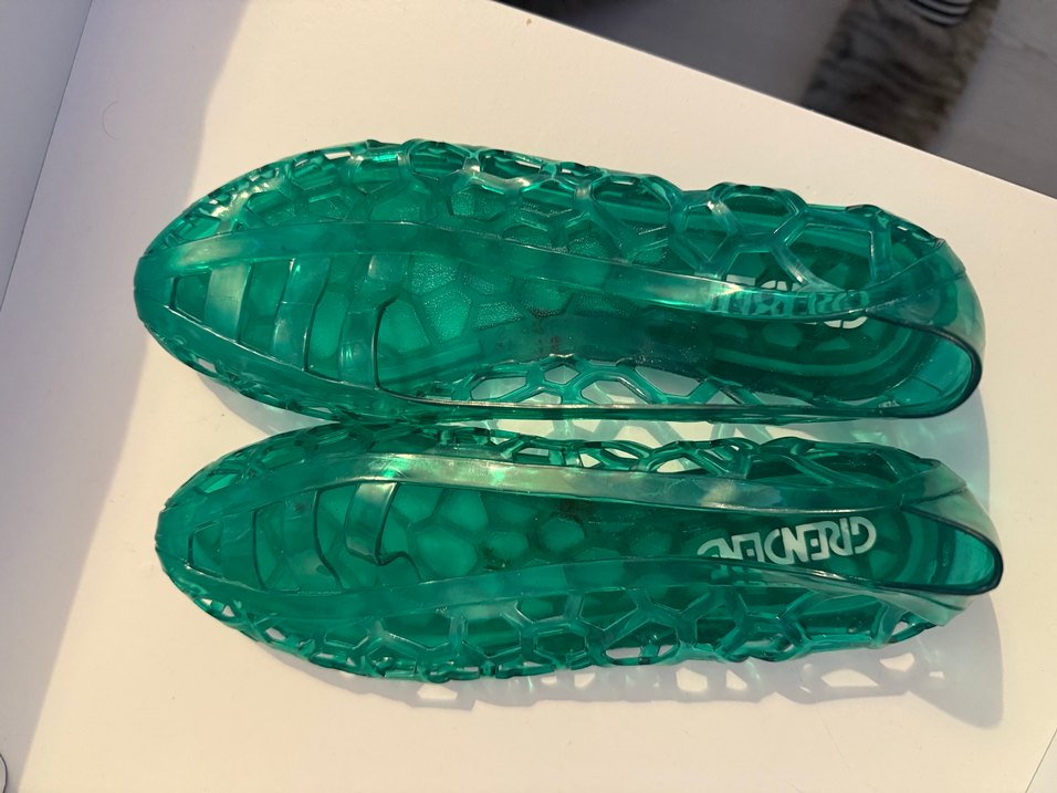 Erkek Transparan Yeşil Yılan Desenli Su Ayakkabısı - Görsel 2