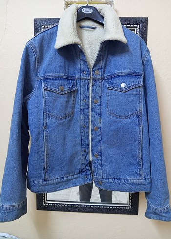 Mango Mavi Denim Kurklu Kot Ceket