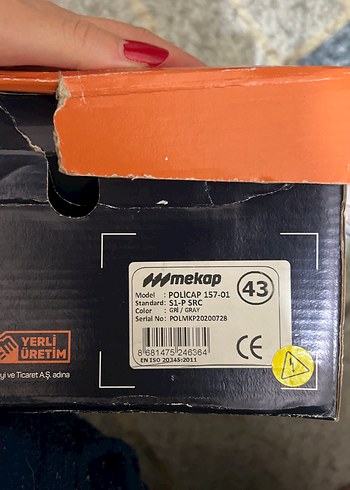 Policap 157-01 S1P SRC Süet Deri Kompozit Burun SIFIR ÜRÜN - Görsel 6