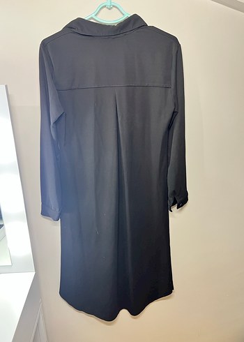 Siyah Uzun Düğmeli Ferace/Gömlek - Görsel 3