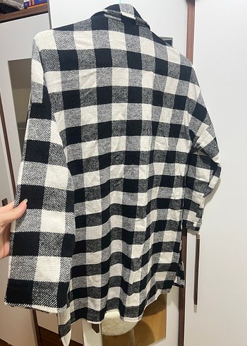 Gri Ekose Uzun Kollu Pamuklu Oduncu Kadın Gömleği 40 beden - Görsel 2