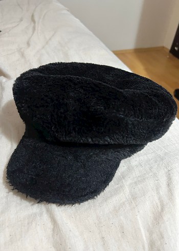 Siyah Peluş Kürklü Kadın LC Waikiki Şapka - Görsel 3