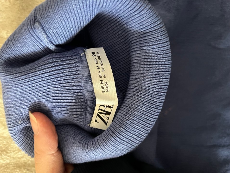 Zara marka Kadın Boğazlı Triko Kazak - Görsel 3