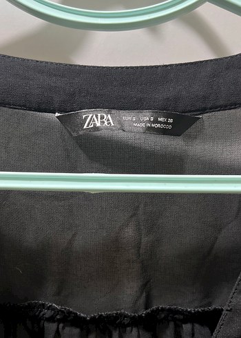 Zara Transparan Drapeli Bluz - Görsel 4