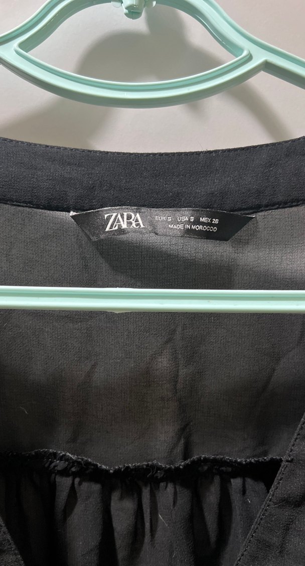 Zara Transparan Drapeli Bluz - Görsel 4